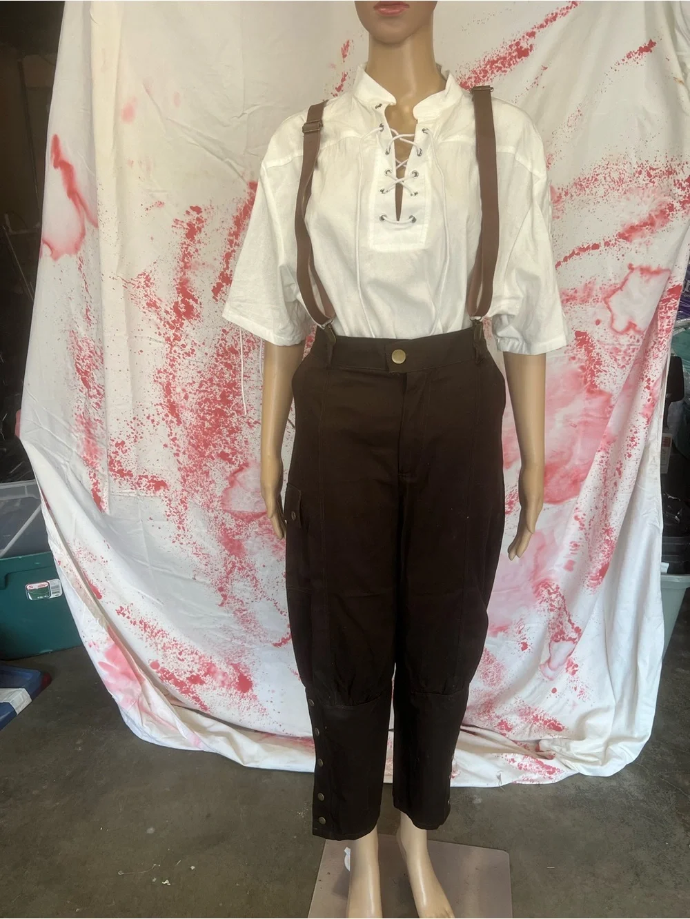 Brown Steampunk Pirate Coat Costume with Mask